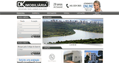 Desktop Screenshot of imobiliariadk.com.br